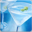 Blue Martini, oil painting